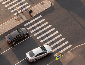 pedestrians crossing